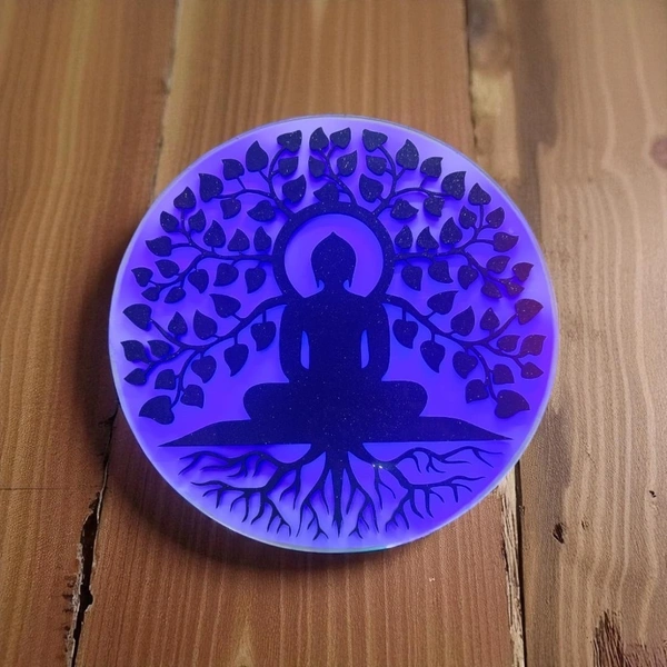 Buddha - Room Decorative LED Frame with Blue Light