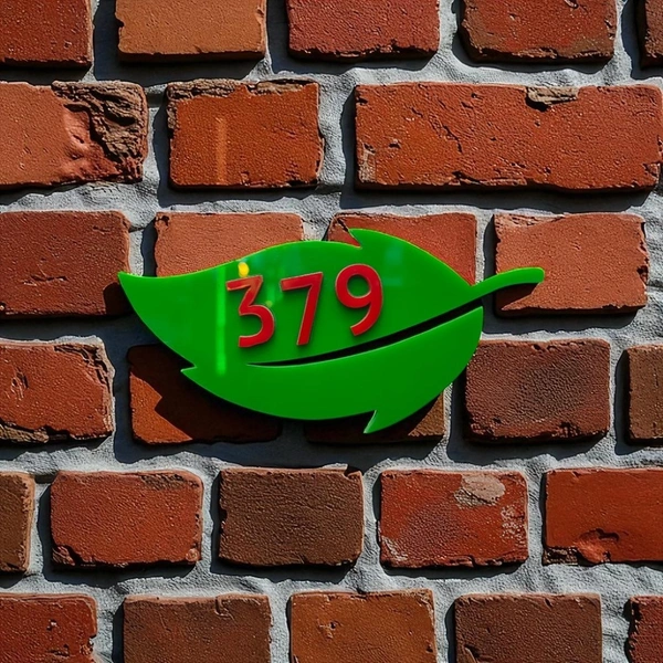 Green & Red Acrylic House Name Board 