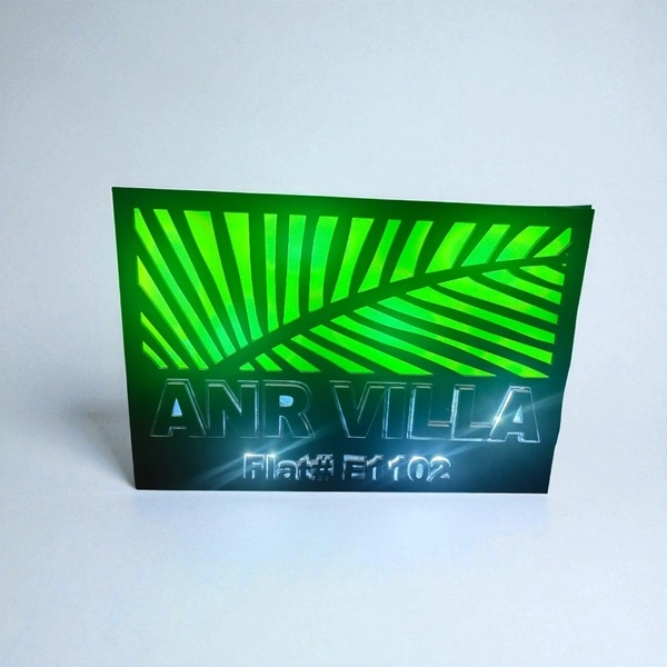 Box Type LED Designer House Name Board 