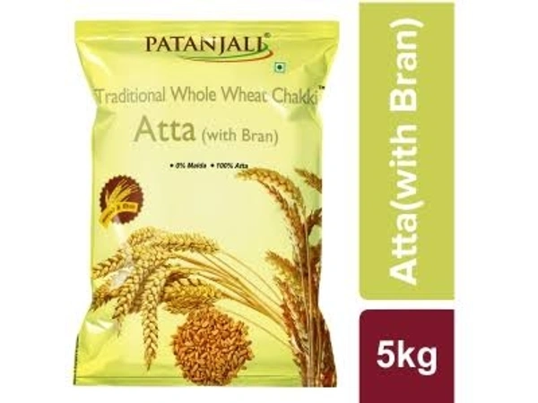 PATANJALI Traditional(5kg) Whole Wheat Chakki Atta 