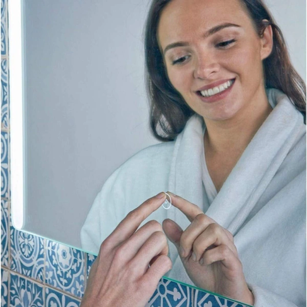 BMIS Touch Mirror with Defogger - 18 inch x 24 inch = 3 sq ft, White