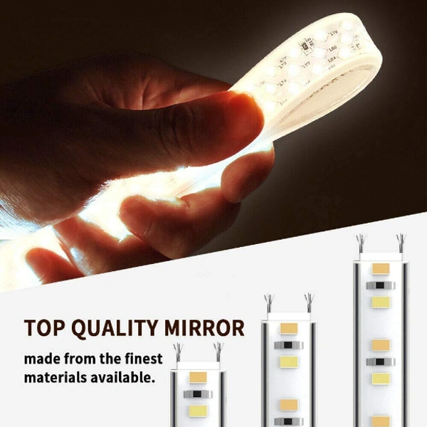 BMIS Touch Mirror with Defogger - 18 inch x 24 inch = 3 sq ft, White