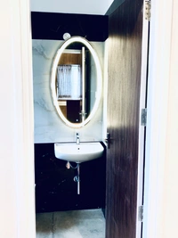 BMIS Touch Mirror with Defogger, Date, Time & Temperature - 18  inch x 24 inch = 3 sq ft, White