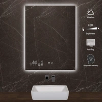 BMIS TOUCH SCREEN MIRROR WITH BLUETOOTH - 18 inch x 24 inch = 3 sq ft, White