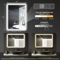 BMIS TOUCH SCREEN MIRROR WITH BLUETOOTH - 18 inch x 24 inch = 3 sq ft, White