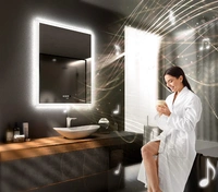 BMIS TOUCH SCREEN MIRROR WITH BLUETOOTH - 18 inch x 24 inch = 3 sq ft, White