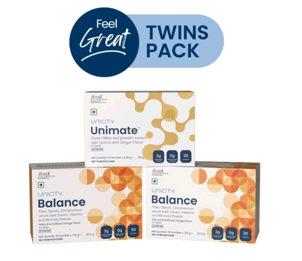 UNICITY  Unicity Feel Great Twins Pack - Web Orange, 6"x3"x4"