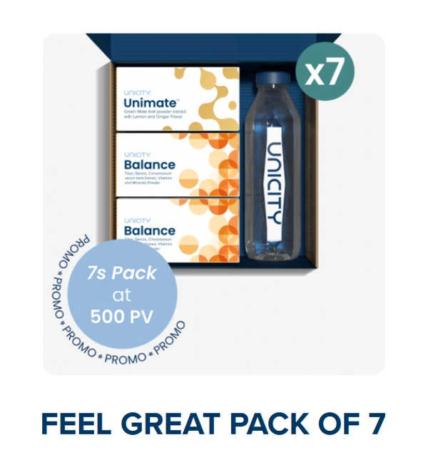 UNICITY FEEL GREAT 7's PACK - 6"X3"X4", Web Orange