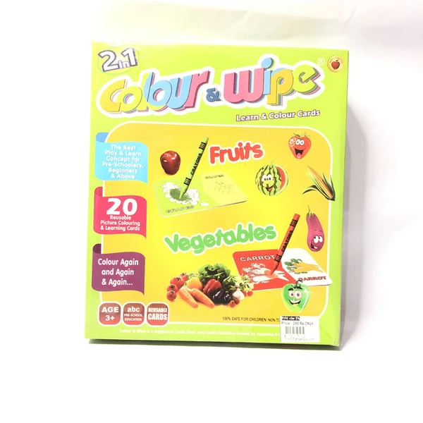 2 in 1 color and wipe fruit vegetables and flowers