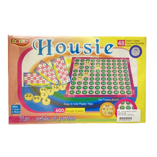 600 housie tickets dolly plastic