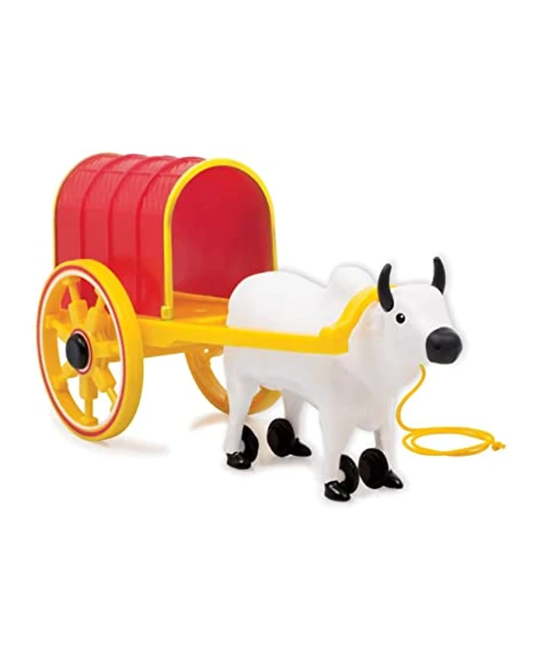 Giggles - Bullock Cart , 2 In Pull Along Toy , Walking,Pretend Play,Colours , 12 Months & Above , Infant And Preschool Toys(Multicolour) Funskool - SKU572CODE