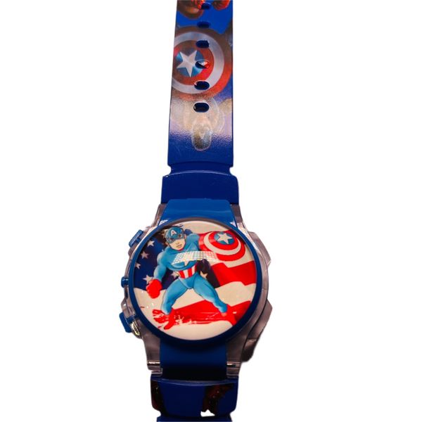 Light Cap Watch - Dark Blue Captain America, SKU154CODE