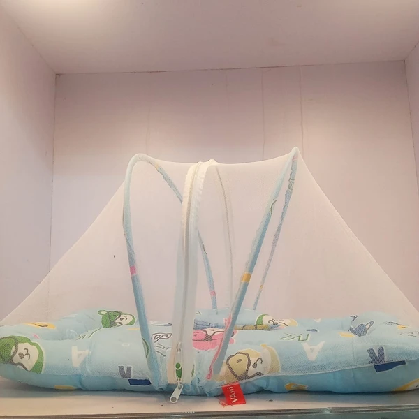 Baby Bed With Net 12915 - Sky blue, SKU484CODE