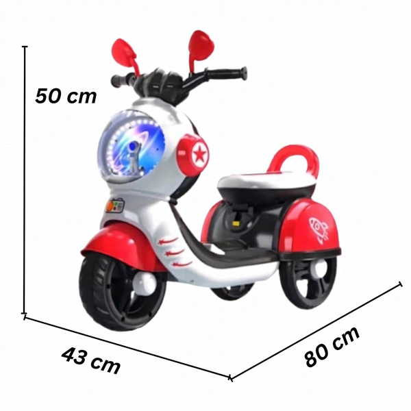 Patnatoys Astronaut QJ288 Model Foot Exileter 6V Baby Scooter Rechargeable Battery Operated Ride-On for Kids | Electric Toy Scooter for Boys & Girls, Ages 2-5 - PatnaToys - Buy 1 @ 7250 Rs, Red