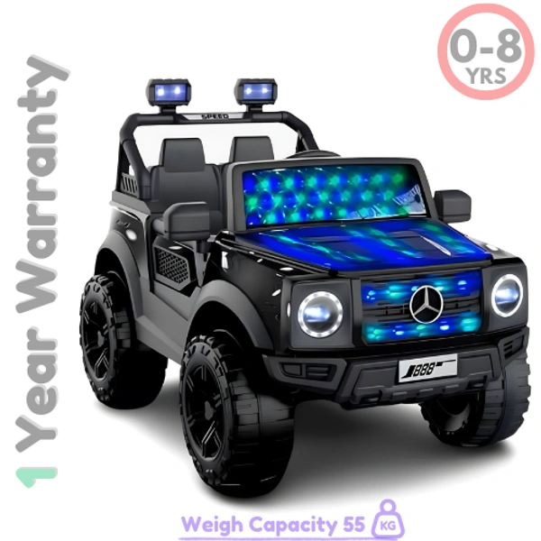 Patnatoys Mercedes ( 21-109P 4x4 Jeep ) Rechargeable Battery Operated Ride-On (Jeep) And Baby Ride On For Kids , Suitable For Boys & Girls For Ages (2-12) Years - Buy 1 @9990Rs, Black