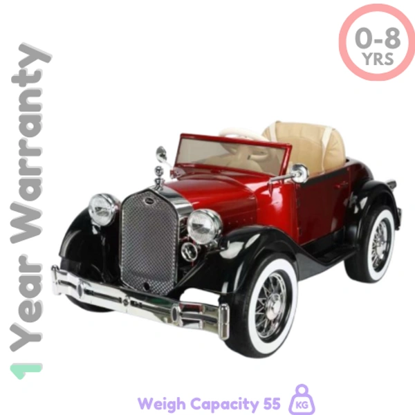 Vintage Ambassdor 7988 4x4 Leather Seat Rechargeable Battery Operated Ride-On Car for Kids | Electric Toy Car for Boys & Girls, Ages 2-12 - Pack: Buy 1 @ 27990 Rs, Purple