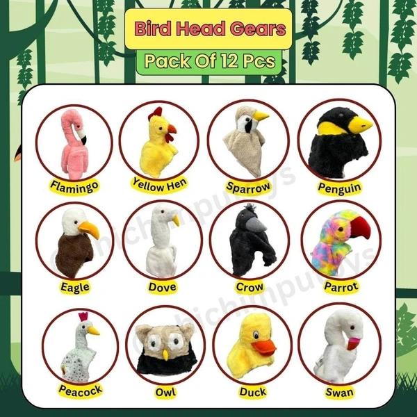 Bird Head Gears ( Set Of 12 Pcs )