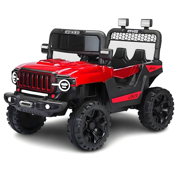 Pobo Model BH5588P Red Thar Jeep Rechargeable Battery Operated Ride-On Car for Kids | Electric Toy Jeep for Boys & Girls, Ages 2-8 - PatnaToys