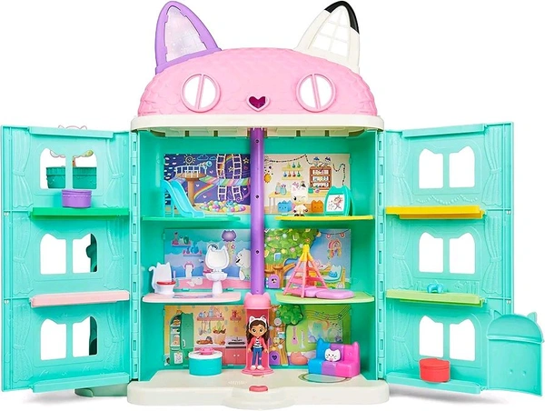 DREAMWORKS GABBY'S DOLLHOUSE Gabby's Dollhouse 15-Piece Purrfect Dollhouse with Sounds