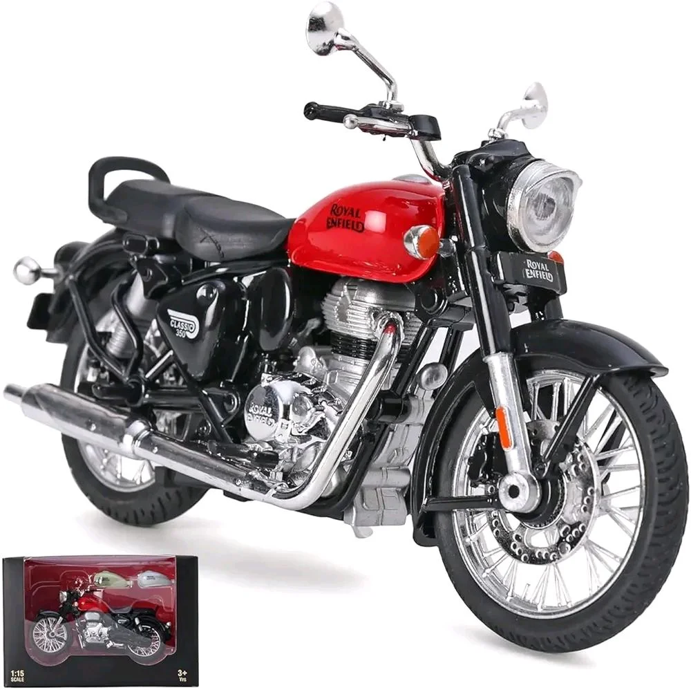 Patna Toys Royal Scale Model Enfield Motorcycle Toy – Pull Back Action ...