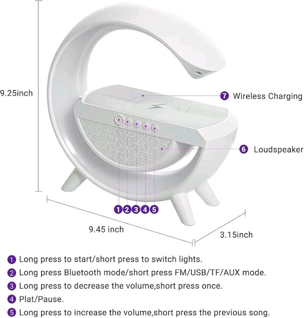 LED G Shape Rechargeable Multifunctional Bluetooth Speaker