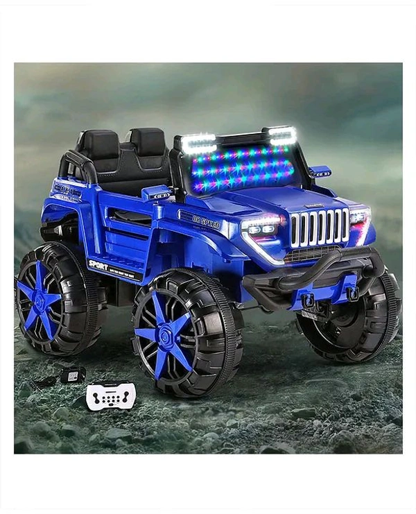 HOT GARAGE Hot Garage BDQ 1200 Jeep Two Seater Ride On with Light & Sound – Blue 