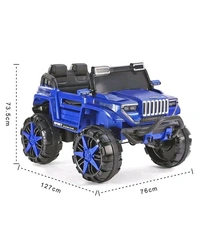 HOT GARAGE Hot Garage BDQ 1200 Jeep Two Seater Ride On with Light & Sound – Blue 