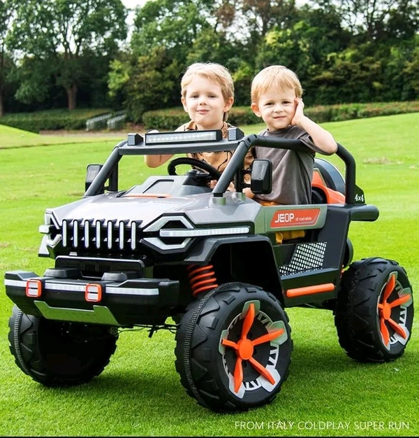 HOT GARAGE Hot Garage JEOP HZBB666 Kids Jeep Ultra Jumbo 4x4 With Bluetooth,2 Seater ,and Swinging Action For 2- 10 Years (Grey)