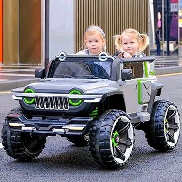 HOT GARAGE Hot Garage Wn1166 Battery Operated Kids Jeep (Grey) 