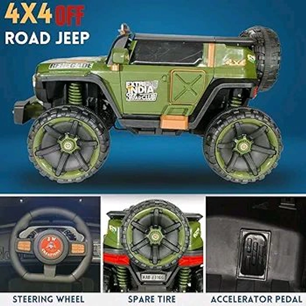 Hot Garage Wn1166 Battery Operated Kids Jeep (Green)