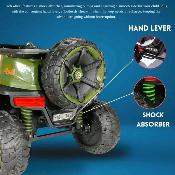Hot Garage Wn1166 Battery Operated Kids Jeep (Green)