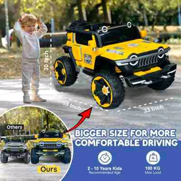 Hot Garage Wn1166 Battery Operated Kids Jeep (Yellow)