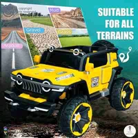 Hot Garage Wn1166 Battery Operated Kids Jeep (Yellow)