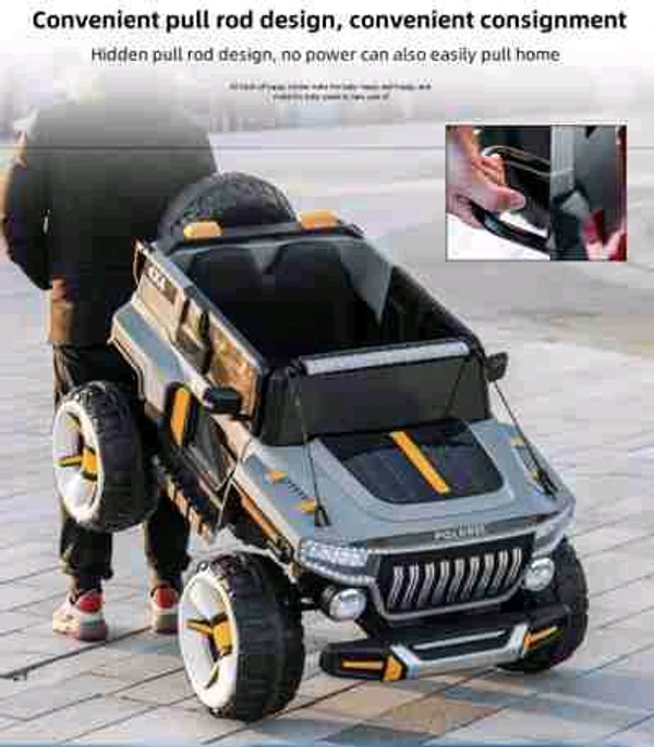 HOT GARAGE Hot Garage Polaris Jeep Battery Operated (Gery )
