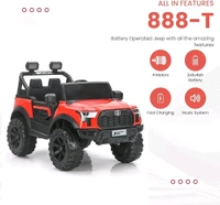HOT GARAGE Hot Garage Toyata -888 Battery Operated Ride-On Jeep For Kids (Red)
