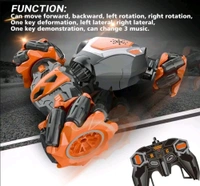  Twisting Spray Stunt Car for Kids Radio Control Hand Controlled Gesture Sensing RC Drift Cars Toys with Music and Light (Green)