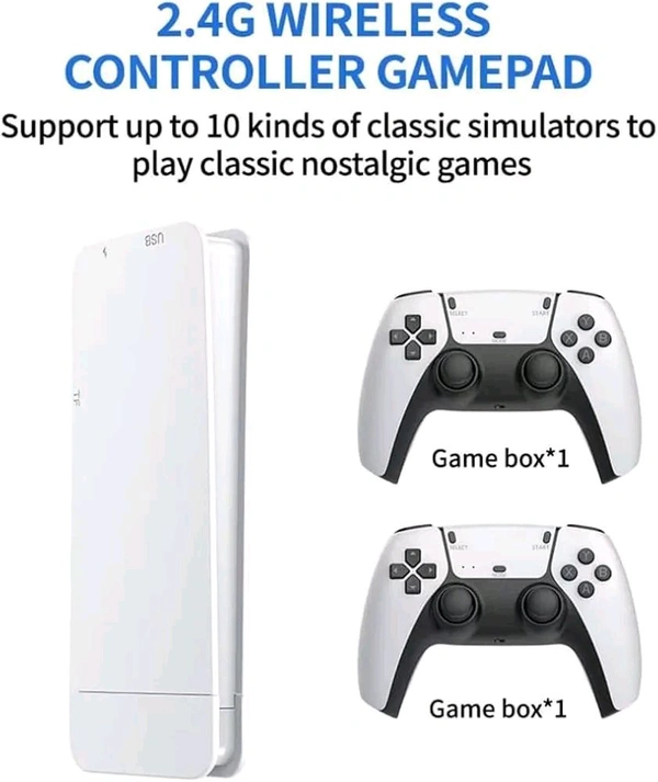 Patna Toys 3D 4K Retro Gaming Console | 20,000+ Preloaded Games | HDMI Plug & Play Game Stick | Wireless TV Game System | Classic Arcade Emulator | Dual 2.4G Controllers | 64GB Mini Game Box



