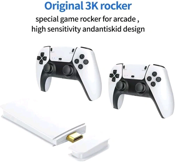 Patna Toys 3D 4K Retro Gaming Console | 20,000+ Preloaded Games | HDMI Plug & Play Game Stick | Wireless TV Game System | Classic Arcade Emulator | Dual 2.4G Controllers | 64GB Mini Game Box


