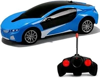 Patna Toys Scale Remote Controlled Rechargeable Famous Sports Car with 3D Flashing Lights On Roof for Kids ( Blue)



