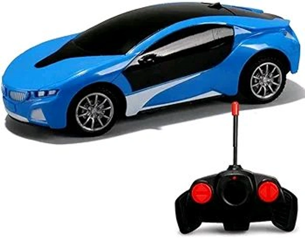 Patna Toys Scale Remote Controlled Rechargeable Famous Sports Car with 3D Flashing Lights On Roof for Kids ( Blue)


