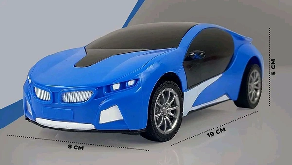 Patna Toys Scale Remote Controlled Rechargeable Famous Sports Car with 3D Flashing Lights On Roof for Kids ( Blue)



