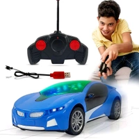 Patna Toys Scale Remote Controlled Rechargeable Famous Sports Car with 3D Flashing Lights On Roof for Kids ( Blue)


