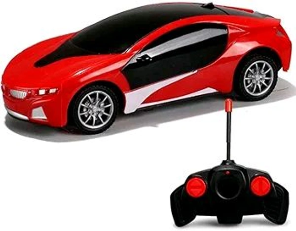 Patna Toys Scale Remote Controlled Rechargeable Famous Sports Car with 3D Flashing Lights On Roof for Kidsb (Red)

