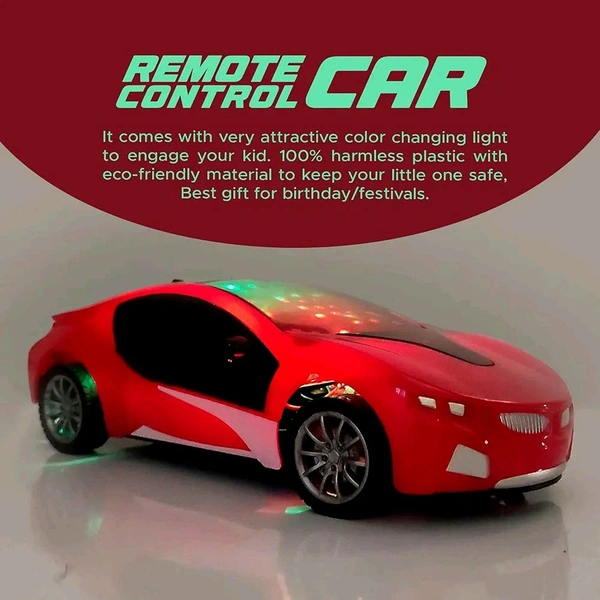 Patna Toys Scale Remote Controlled Rechargeable Famous Sports Car with 3D Flashing Lights On Roof for Kidsb (Red)

