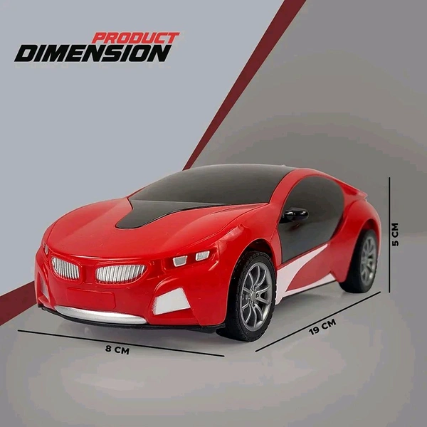 Patna Toys Scale Remote Controlled Rechargeable Famous Sports Car with 3D Flashing Lights On Roof for Kidsb (Red)


