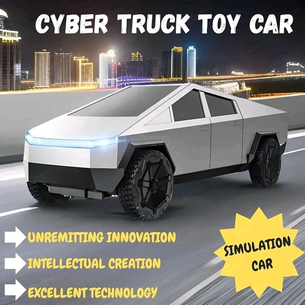 Tesla Cybertruck Remote Control Simulation High Speed Racing Car All-Terrain with Rechargeable 27Mhz Radio-Controlled Working Dazzling Lights for Kids of Age 14+ (RC Tesla Truck)