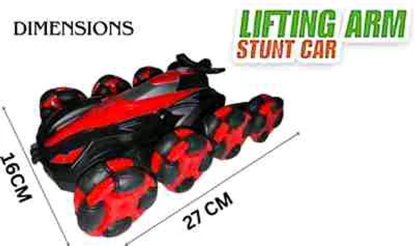 Patna Toys RC Car, Radio Controled Car, Remote Control Cars for Boys Rc Stunt Cars Led 2.4 Ghz Indoor Outdoor Transform Double Sided Car with 360 Flips Rotating Rc Crawler Wheels (Red)
