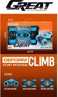 Remote Control 2 in 1 Drone 2.4 GHz ,360° Stunt Rollover, One Key Return, Altitude Hold, 3D Light's (Multicolor)

