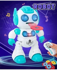 Patna Toys Wiser Robot 3 Year And Up Infrared Remote Control Robot Toy Programmable Flying Saucer Throwing Robot Battle Toy

