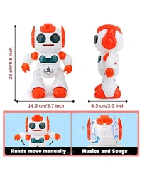Patna Toys Wiser Robot 3 Year And Up Infrared Remote Control Robot Toy Programmable Flying Saucer Throwing Robot Battle Toy

